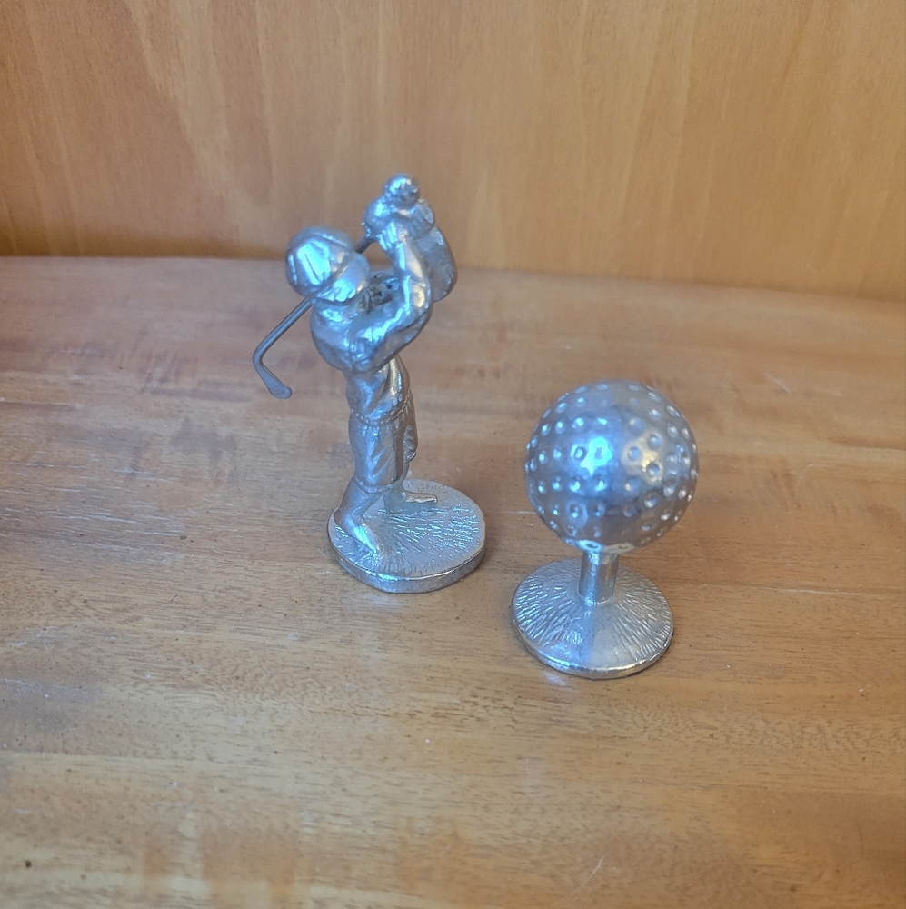 Golfer Pewter Golfer & Golf Ball Set